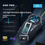 Q30 Pro Motorcykelhjelm med Blød Mikrofon Bluetooth-kompatibel Intercom 1000mAh LED-skærm IP56 Vandtæt Hjelmheadset