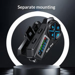 Q30 Pro Motorcykelhjelm med Blød Mikrofon Bluetooth-kompatibel Intercom 1000mAh LED-skærm IP56 Vandtæt Hjelmheadset