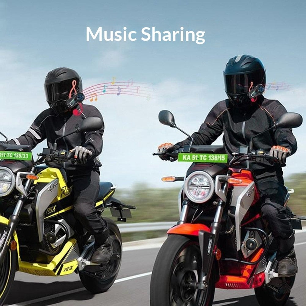 Q30 Pro Motorcykelhjelm med Blød Mikrofon Bluetooth-kompatibel Intercom 1000mAh LED-skærm IP56 Vandtæt Hjelmheadset