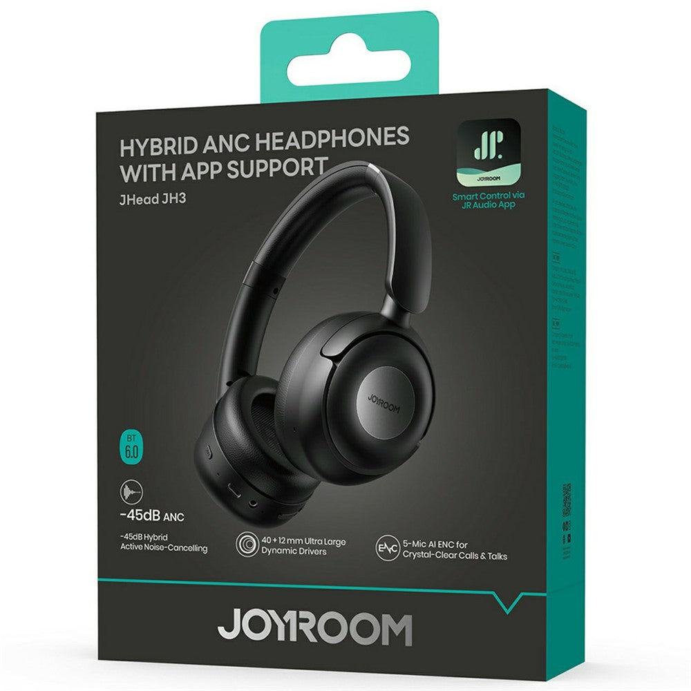 JOYROOM JR-JH3 Bluetooth-kompatible hovedtelefoner Hybrid Aktiv Støjreducerende Over-Ear Headset med 3,5 mm lydkabel