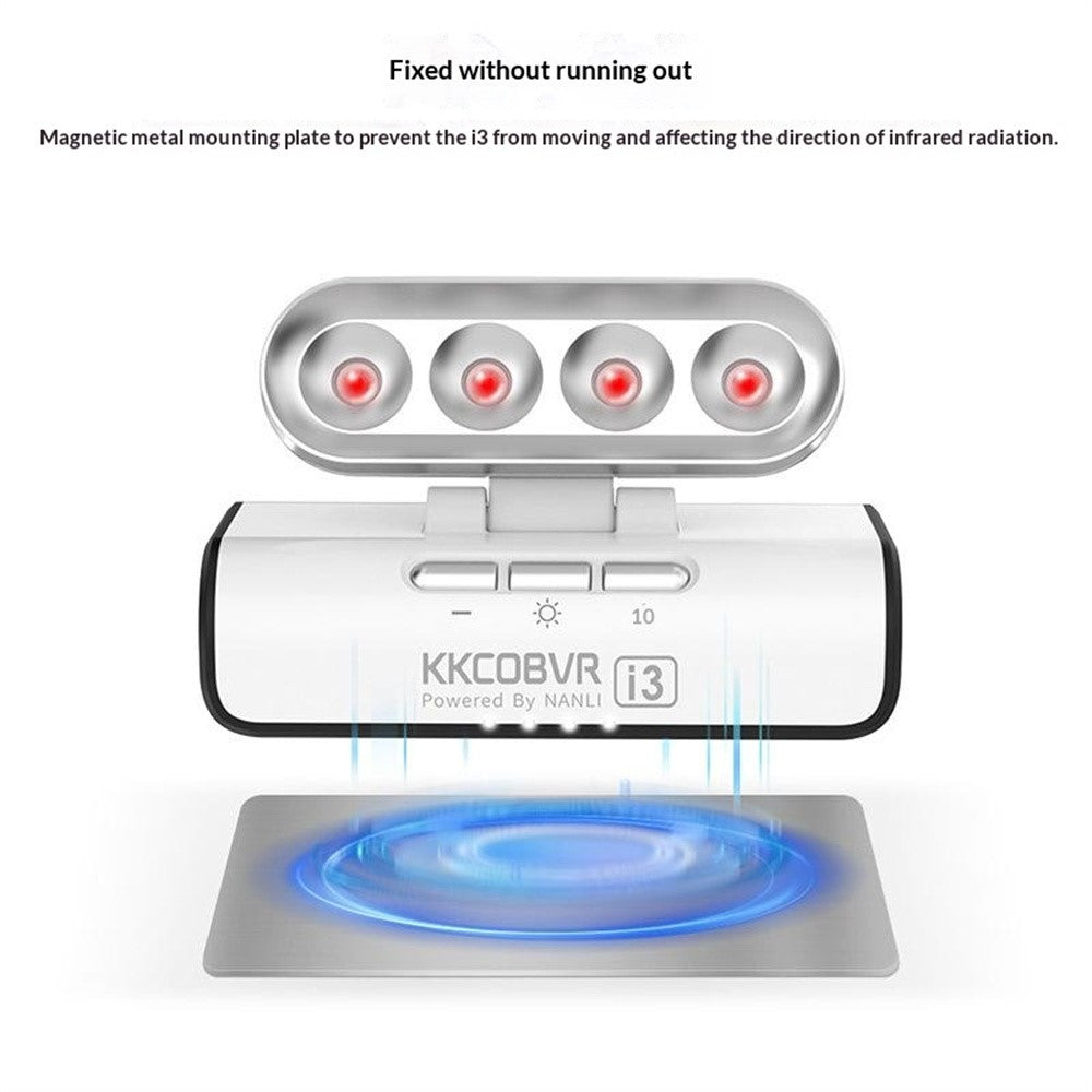 KKCOBVR i3 IR Tracking Base Station for Meta Quest 3  /  3S  /  Pro Infrared Enhancement Light 4-Level Brightness VR Accessory