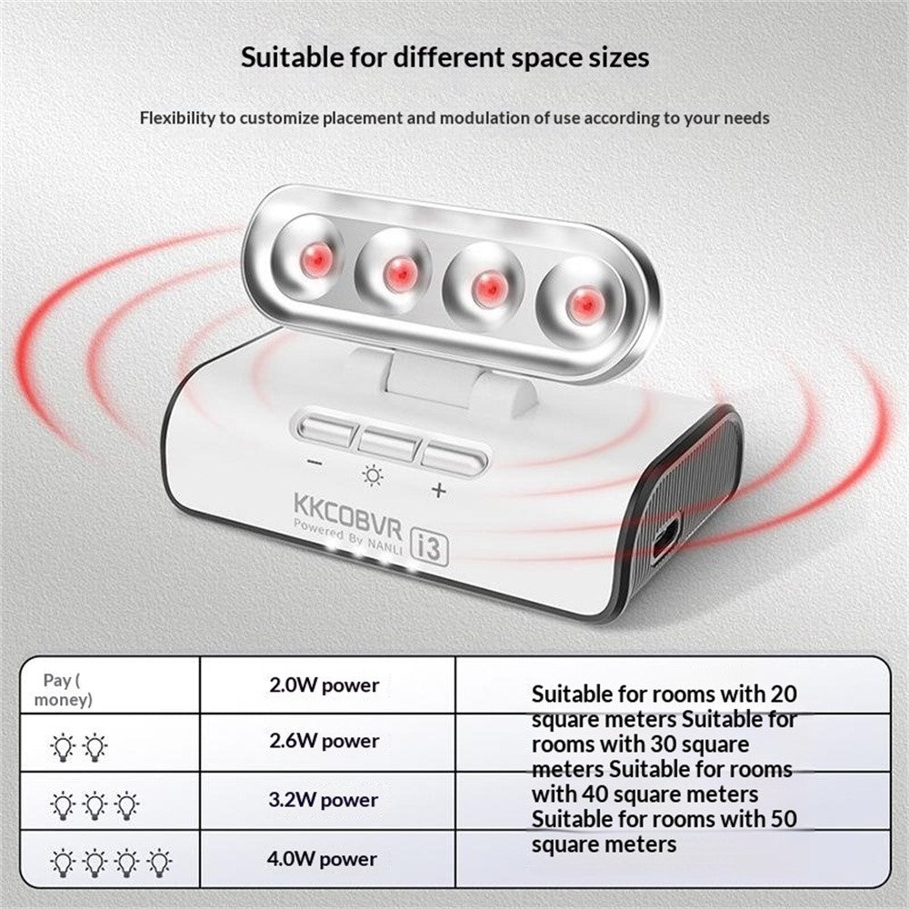 KKCOBVR i3 IR Tracking Base Station for Meta Quest 3  /  3S  /  Pro Infrared Enhancement Light 4-Level Brightness VR Accessory