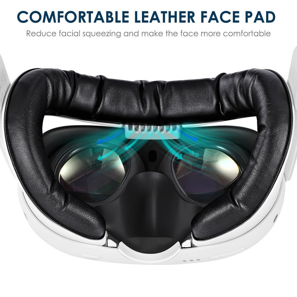 KKCOBVR K3 VR Headset Køleventilator Maske til Meta Quest 3 Anti-dug Ventilation Åndbart Ansigtsdækken