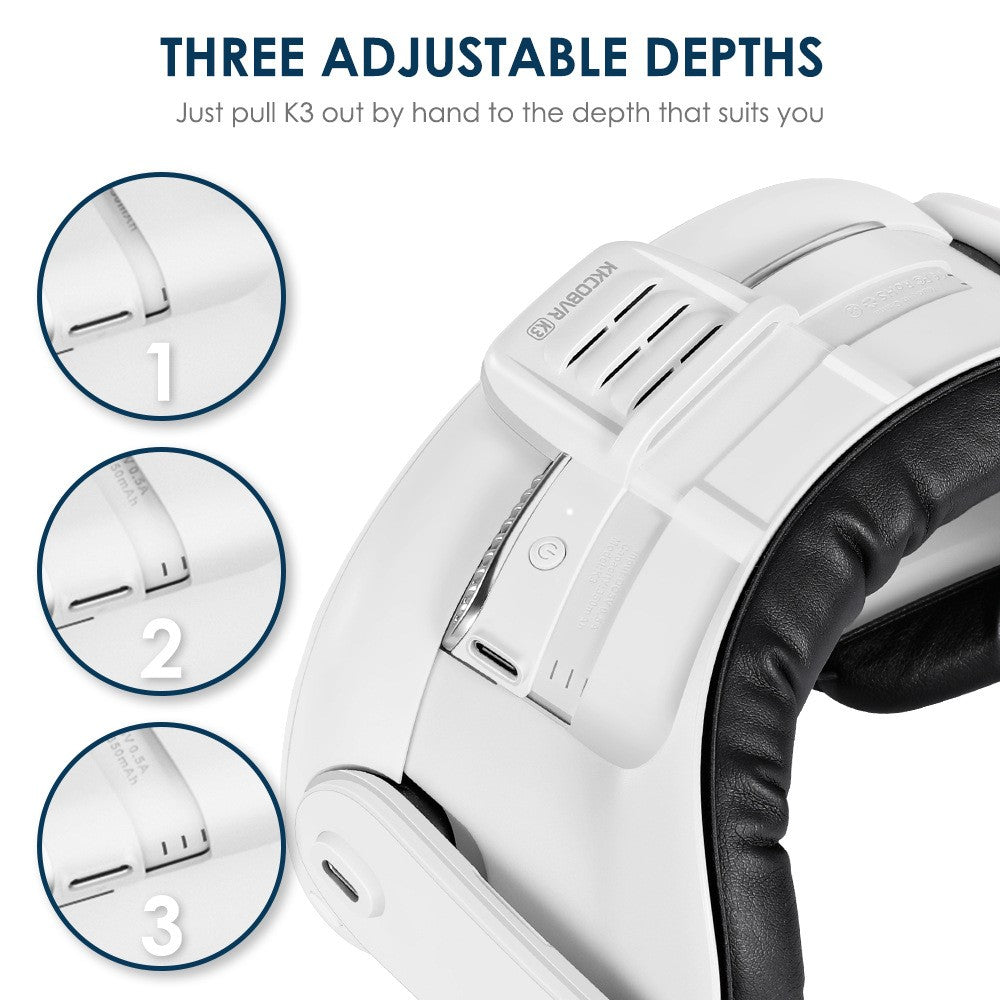 KKCOBVR K3 VR Headset Køleventilator Maske til Meta Quest 3 Anti-dug Ventilation Åndbart Ansigtsdækken