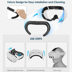 KKCOBVR K3 VR Headset Køleventilator Maske til Meta Quest 3 Anti-dug Ventilation Åndbart Ansigtsdækken