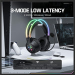 ONIKUMA GT889 Gaming Headset 2.4G Wireless Bluetooth-compatible Wired Triple-Mode RGB Lighting PC Headphones