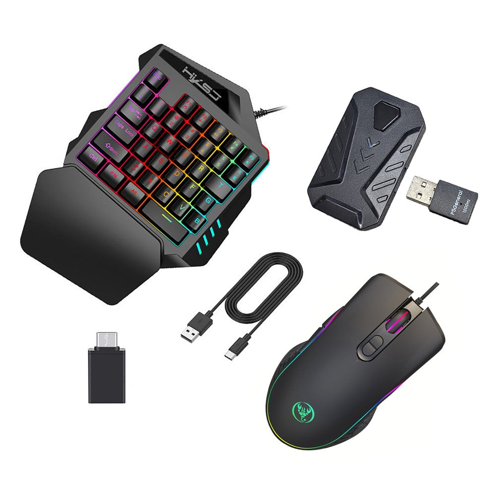 HXSJ P5+V100+A867 Gaming Tastatur Mus Konsol Controller Adapter Konverter Sæt til PS5 / PS4 / PS3 / Xbox One / Xbox 360 / Nintendo Switch