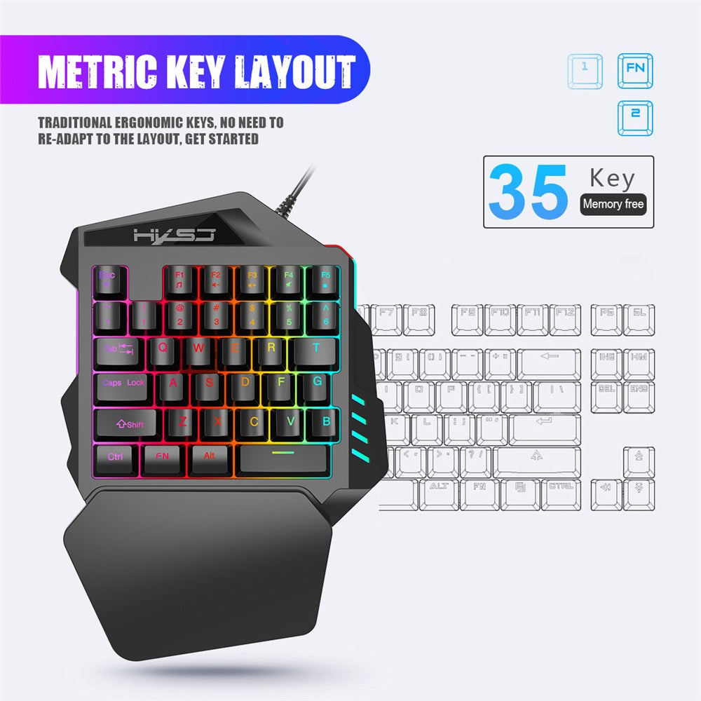 HXSJ P5+V100+A869 Gaming-tastatur-mus-konsol-controlleradapterkonverteringssæt til PS5 / PS4 / PS3 / Xbox One / Xbox 360 / Nintendo Switch