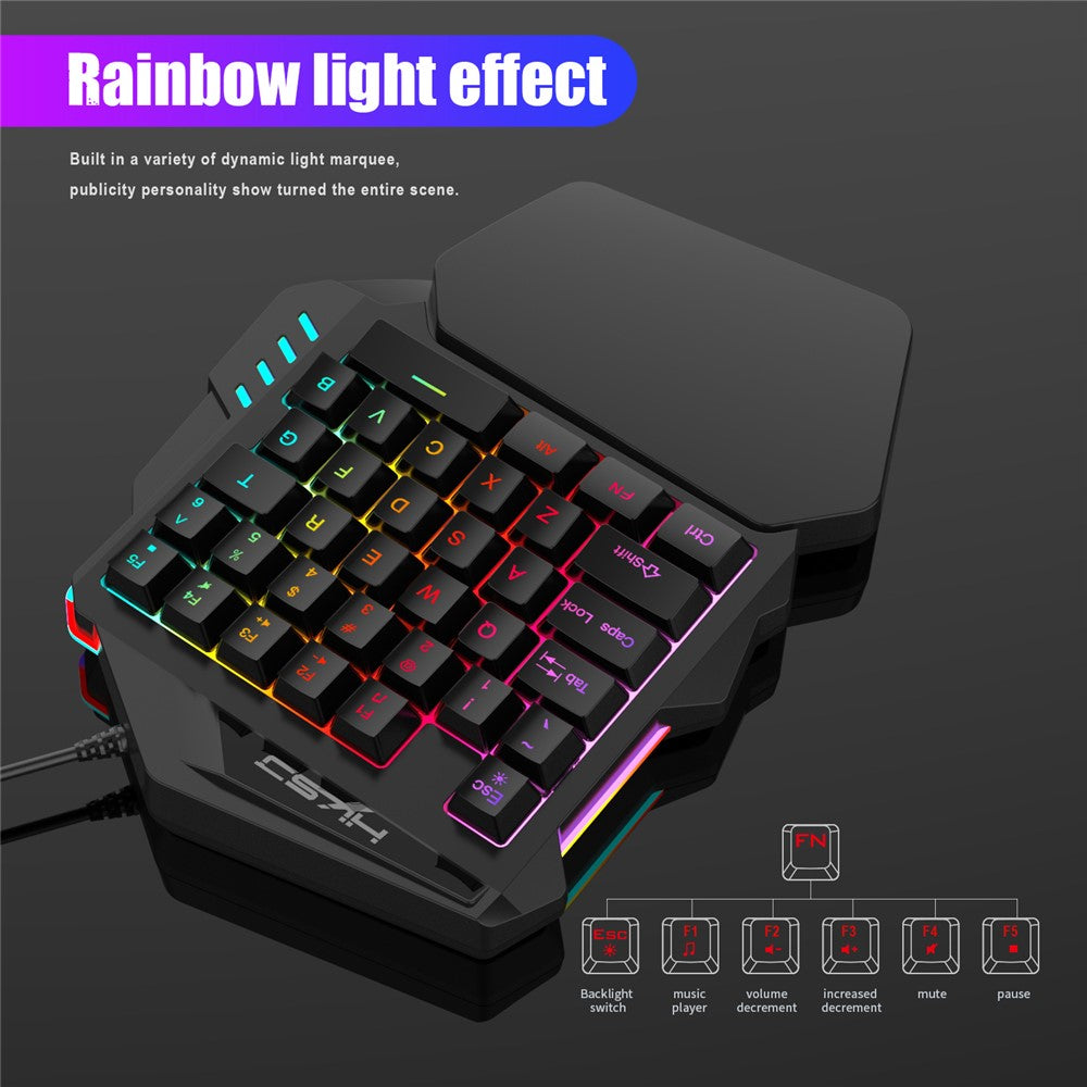 HXSJ P5+V100+A869 Gaming-tastatur-mus-konsol-controlleradapterkonverteringssæt til PS5 / PS4 / PS3 / Xbox One / Xbox 360 / Nintendo Switch
