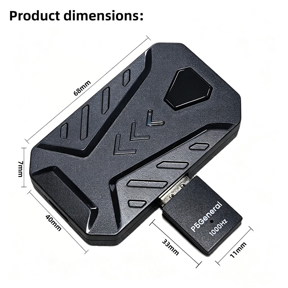 HXSJ P5+V100+A869 Gaming-tastatur-mus-konsol-controlleradapterkonverteringssæt til PS5 / PS4 / PS3 / Xbox One / Xbox 360 / Nintendo Switch