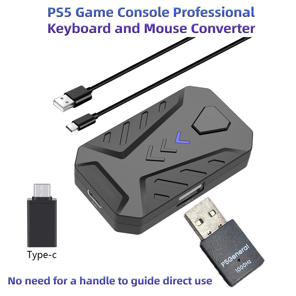 HXSJ P5+V100+A869 Gaming-tastatur-mus-konsol-controlleradapterkonverteringssæt til PS5 / PS4 / PS3 / Xbox One / Xbox 360 / Nintendo Switch