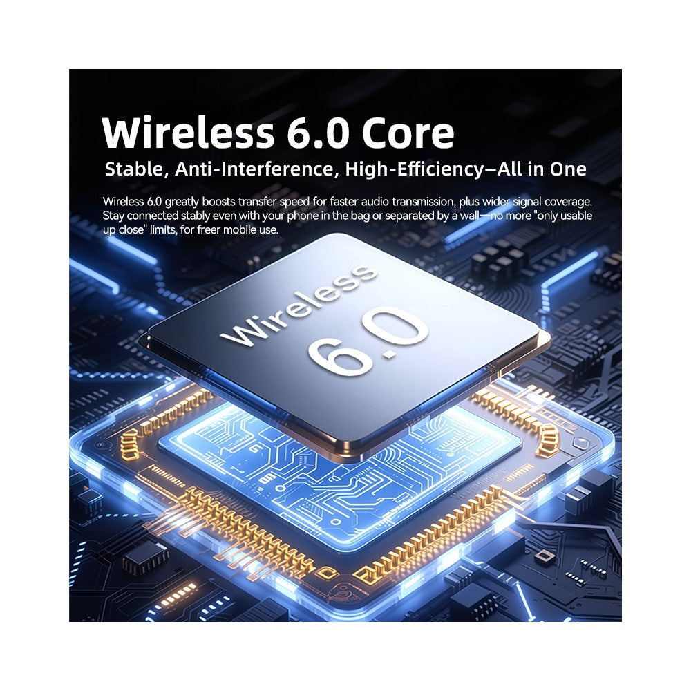 EL-GT5 Wireless Bluetooth-compatible Headphone ANC Noise Cancelling 140H Playtime Headset for Gaming Music