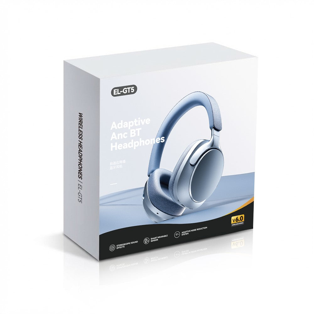 EL-GT5 Wireless Bluetooth-compatible Headphone ANC Noise Cancelling 140H Playtime Headset for Gaming Music