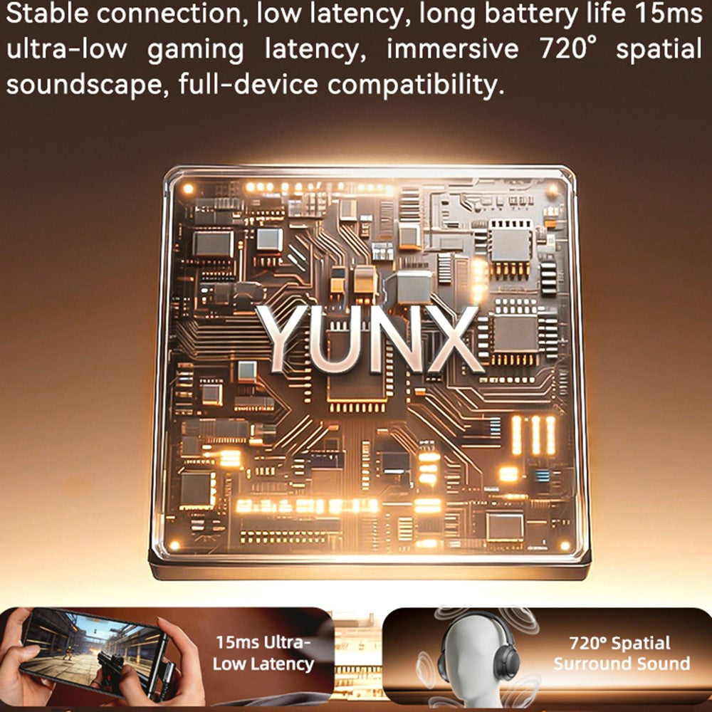 ZAODON YUNX Bluetooth-compatible Headphones 50dB ANC Noise Cancelling Over-Ear Wireless Headset