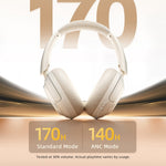 ZAODON YUNX Bluetooth-compatible Headphones 50dB ANC Noise Cancelling Over-Ear Wireless Headset