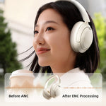 ZAODON YUNX Bluetooth-compatible Headphones 50dB ANC Noise Cancelling Over-Ear Wireless Headset