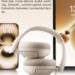 ZAODON YUNX Bluetooth-compatible Headphones 50dB ANC Noise Cancelling Over-Ear Wireless Headset