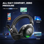 ZAODON LINX Gaming Headset 53mm Drivers 2000mAh 4-Mode Connectivity Bluetooth-compatible 6.0 Over-Ear Headphones