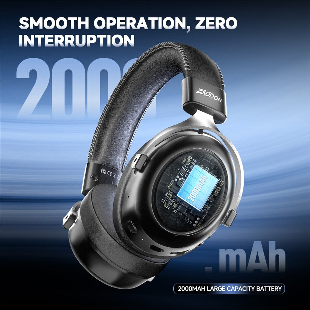 ZAODON LINX Gaming Headset 53mm Drivers 2000mAh 4-Mode Connectivity Bluetooth-compatible 6.0 Over-Ear Headphones