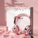 SAYROSE RJ-98 Cat Ear Design Gaming Headset Bluetooth-compatible V6.0 800mAh Over-Ear Open Back Headphones for Women Girls