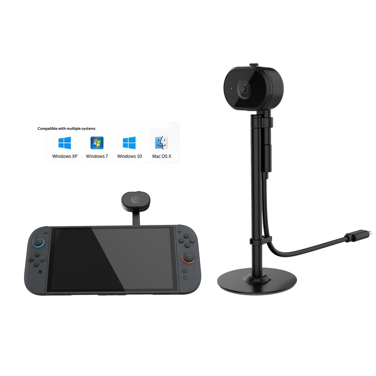 DOBE FOMIS ELECTRONICS TNS-51123 For Nintendo Switch 2 Type-C Camera 1080P 128.1 Degree Wide Angle Camera