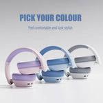 BT08C Children Wireless Over-Ear Headphones Bluetooth-compatible 6.0 Headset with RGB Light
