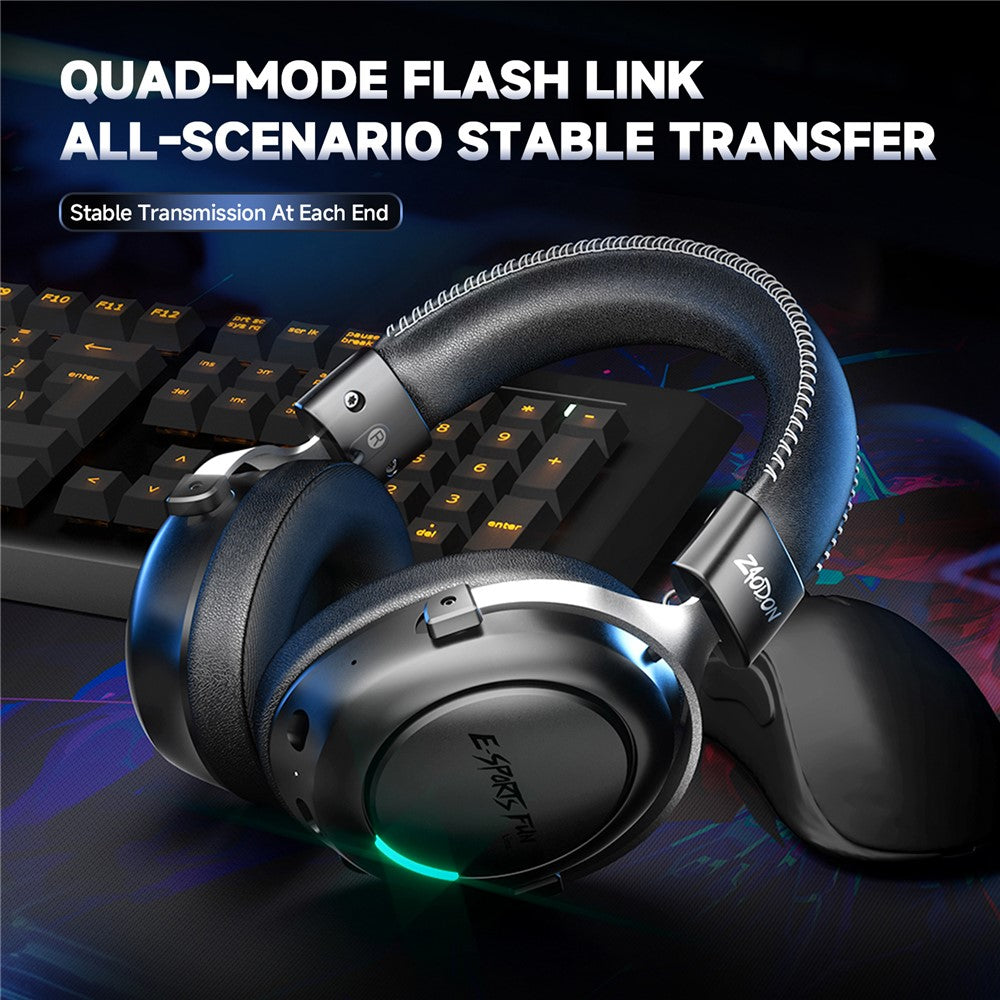 ZAODON LinX G5 Trådløst Gaming Headset Bluetooth-kompatibelt 6.0 4-Tilstande 7.1 Virtuel Surround Sound