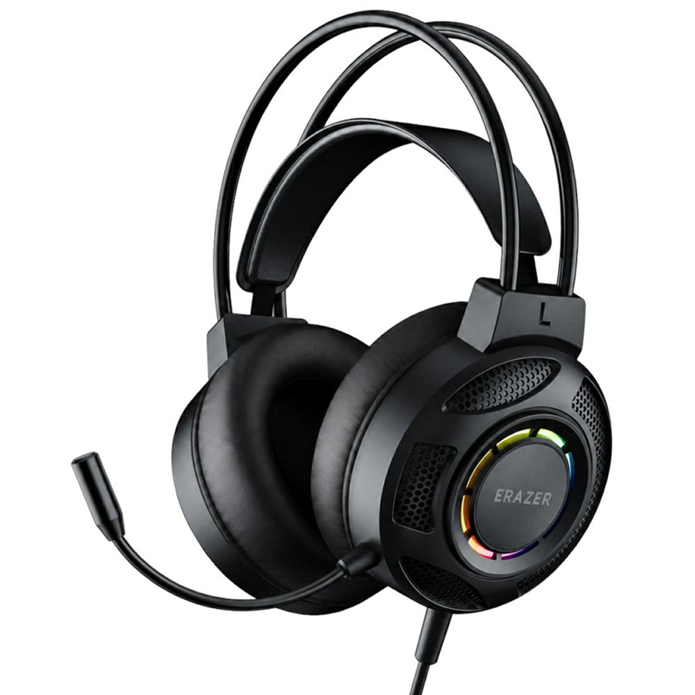 ERAZER HT68 1.8m USB Wired Gaming Headset 50mm Driver RGB Glow Over-Ear Headphone for Gaming (Invested By Lenovo)