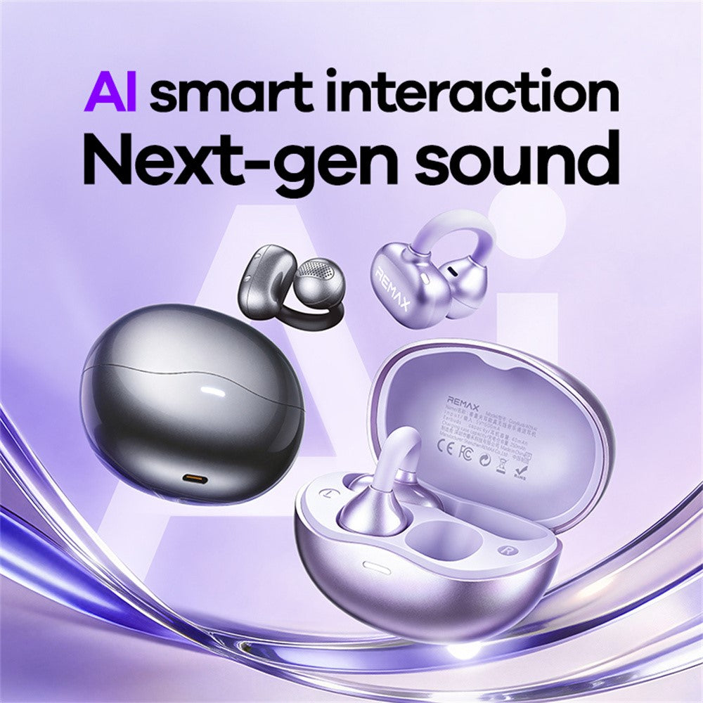 REMAX CozyBuds W29 AI Clip-On True Wireless Earbuds with AI Smart Interaction Open-Ear Earphones for Music Call
