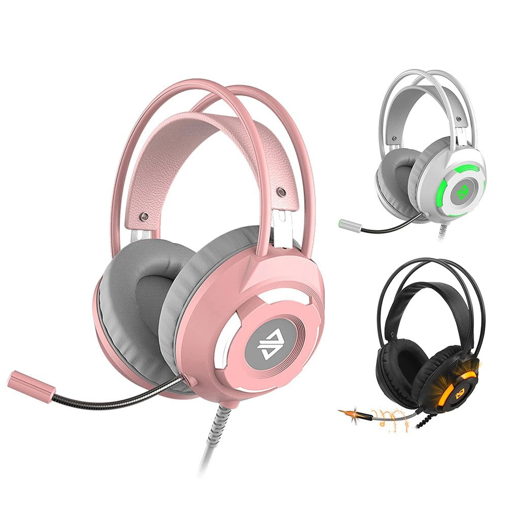 AJAZZ AX120 Gaming Headset Over Ear Headphone 3.5mm + USB Plug with Noise-Reduction Mic