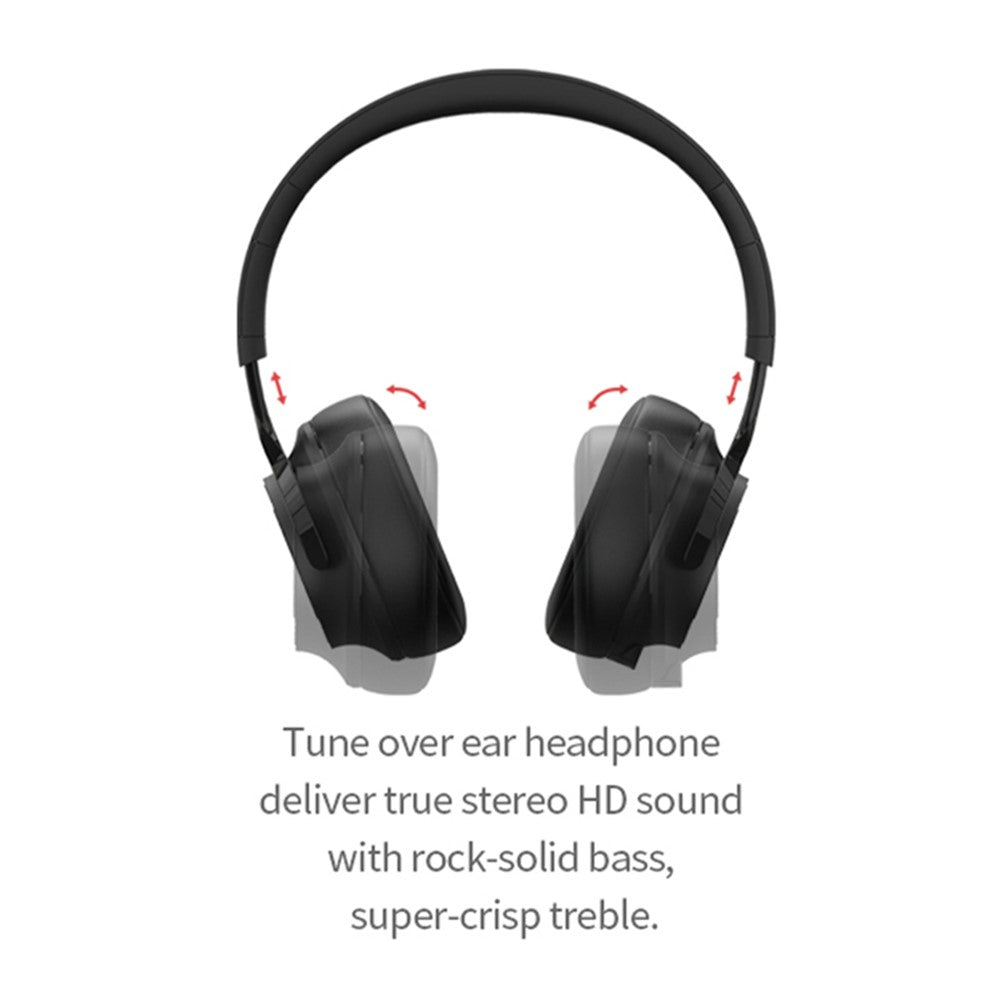 FINGERTIME P1 Foldbar Bluetooth-kompatibel trådløs hovedtelefon Stereo Telefon PC Musik Gaming Headset med indbygget mikrofon (CE-certificeret)