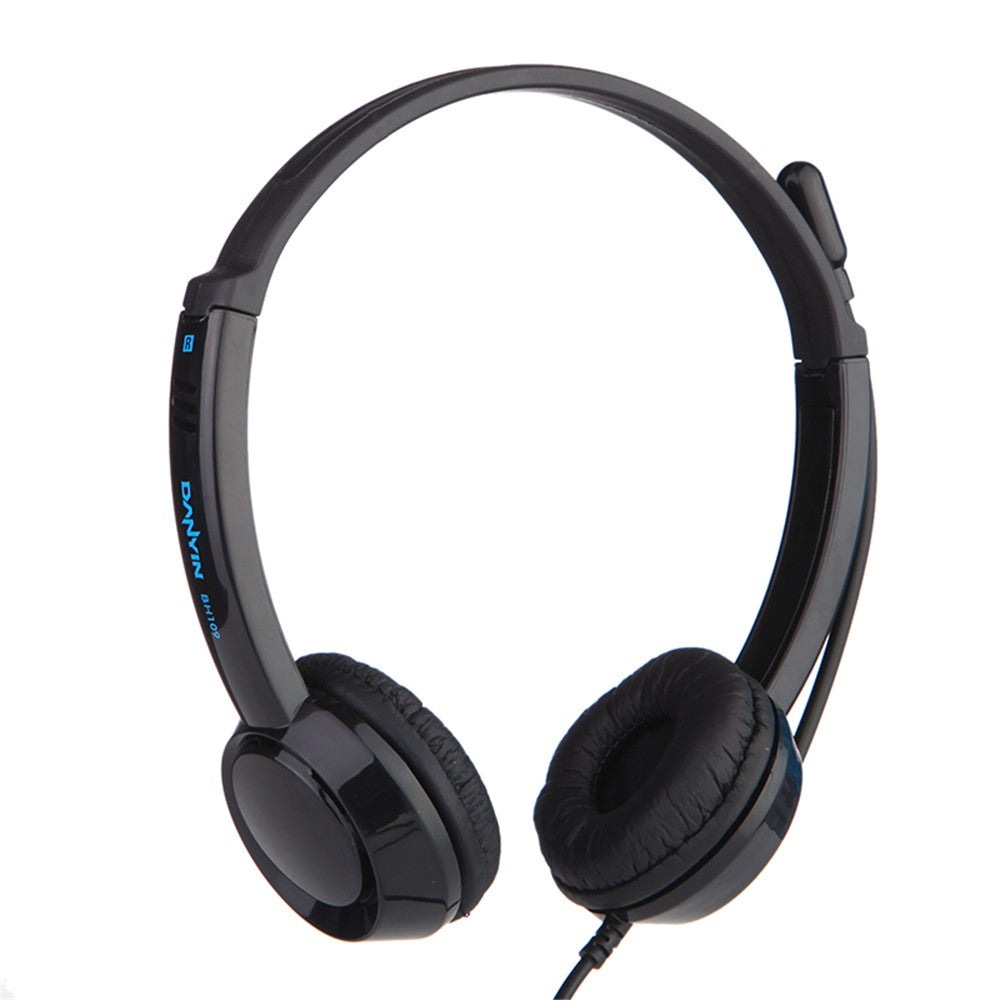 DANYIN BH109 3.5mm/USB Wired Business Headset Telephone Headphone with Microphone