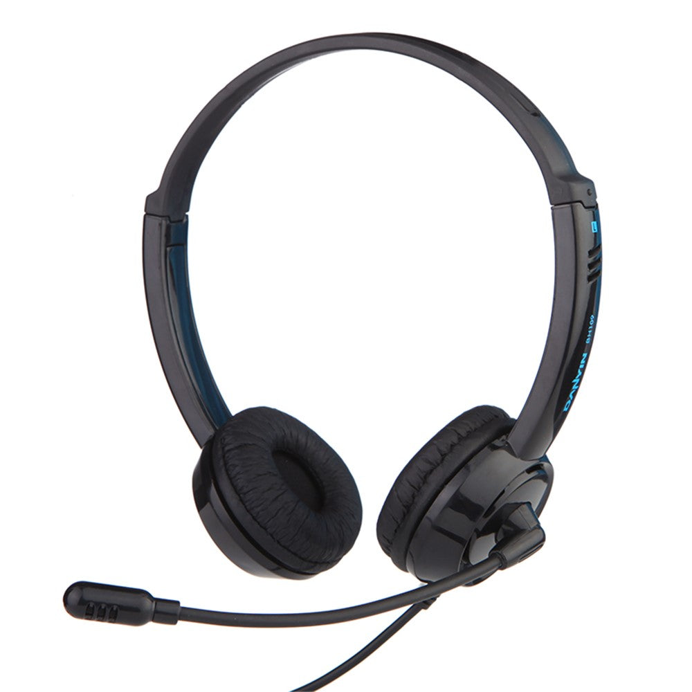 DANYIN BH109 3.5mm/USB Wired Business Headset Telephone Headphone with Microphone