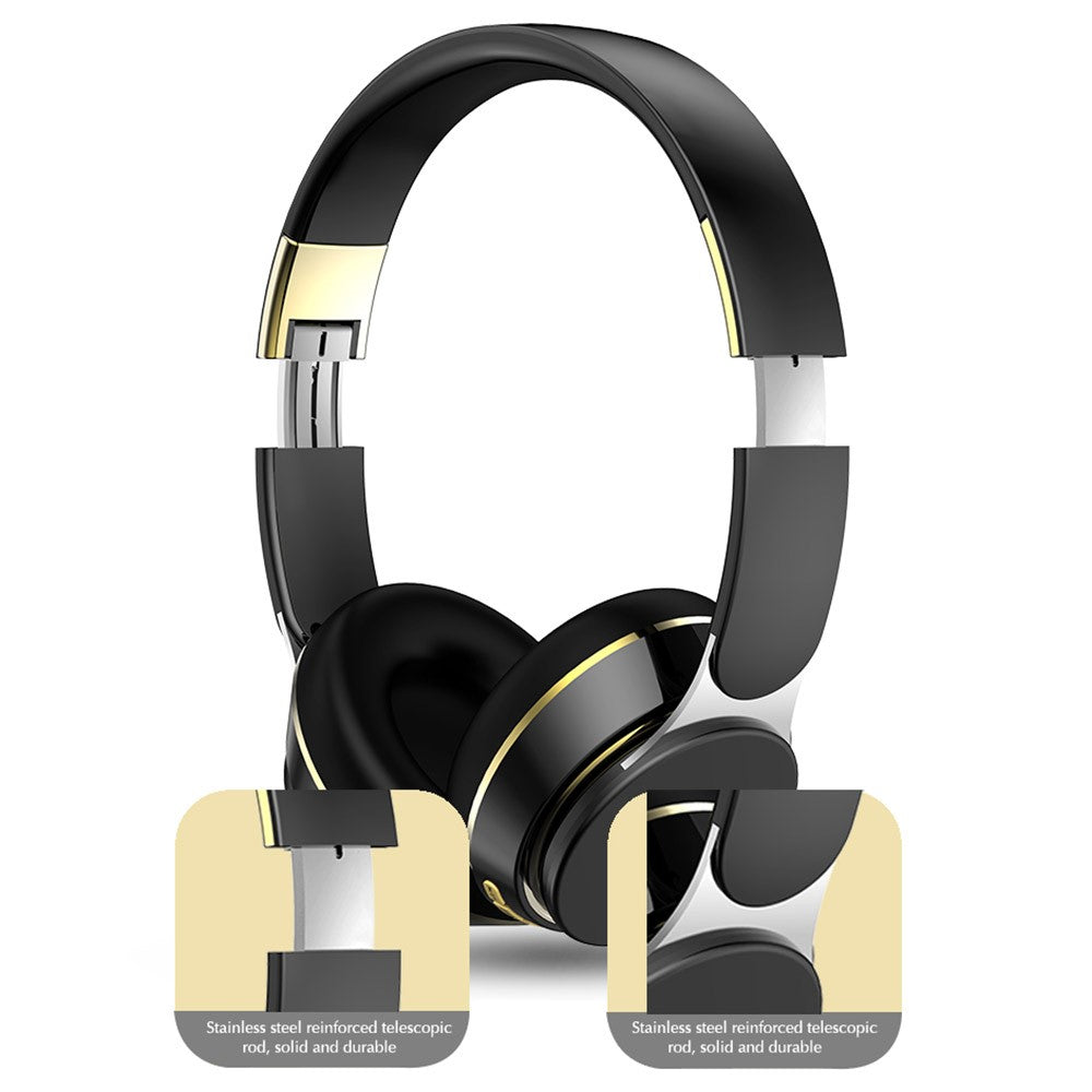 GN-25 Bass Over-head Headphone Stereo Headset Bluetooth-compatible Earphone with 40mm Vibrating Diaphragm and 3.5mm Audio Jack