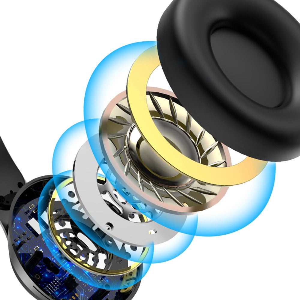 GN-25 Bass Over-head Headphone Stereo Headset Bluetooth-compatible Earphone with 40mm Vibrating Diaphragm and 3.5mm Audio Jack