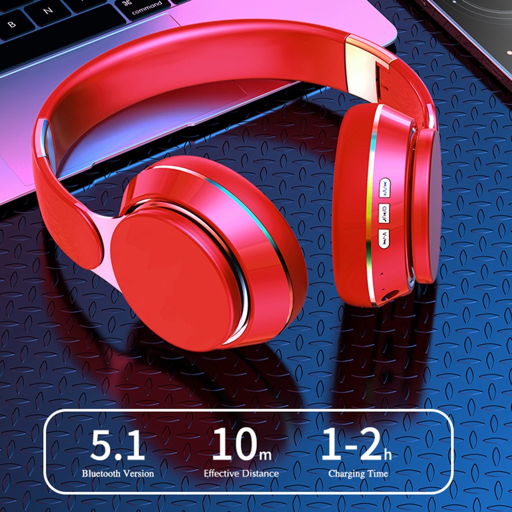 GN-25 Bass Over-head Headphone Stereo Headset Bluetooth-compatible Earphone with 40mm Vibrating Diaphragm and 3.5mm Audio Jack