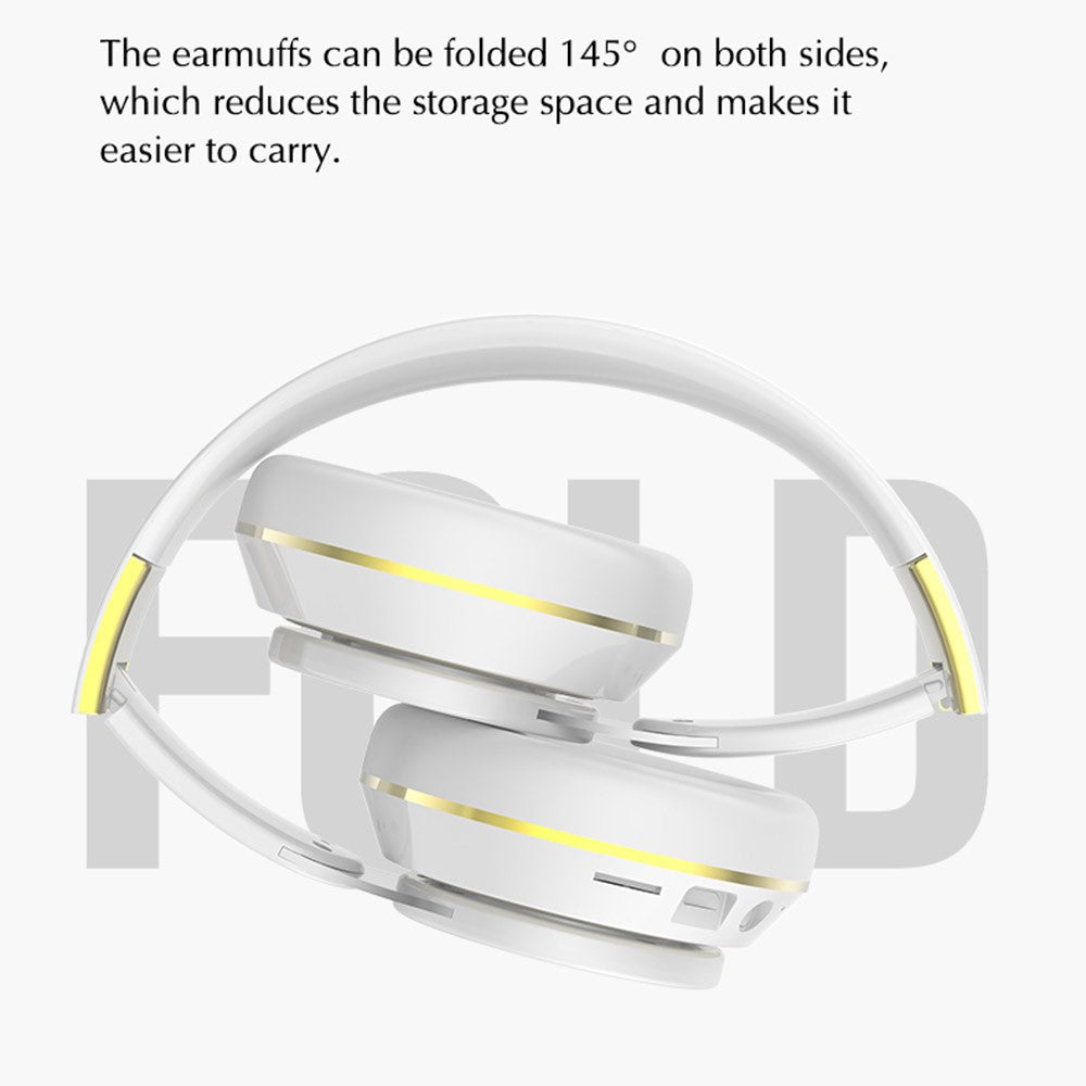 GN-25 Bass Over-head Headphone Stereo Headset Bluetooth-compatible Earphone with 40mm Vibrating Diaphragm and 3.5mm Audio Jack