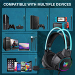 ONIKUMA X15 Pro Gaming Headset 3.5mm Kabelbaseret Headset Surround Sound Gaming-hovedtelefon med RGB-belysningseffekt
