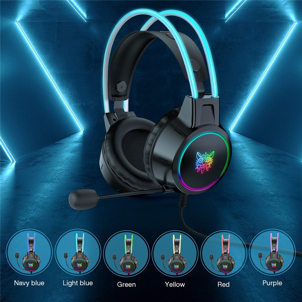ONIKUMA X15 Pro Gaming Headset 3.5mm Kabelbaseret Headset Surround Sound Gaming-hovedtelefon med RGB-belysningseffekt