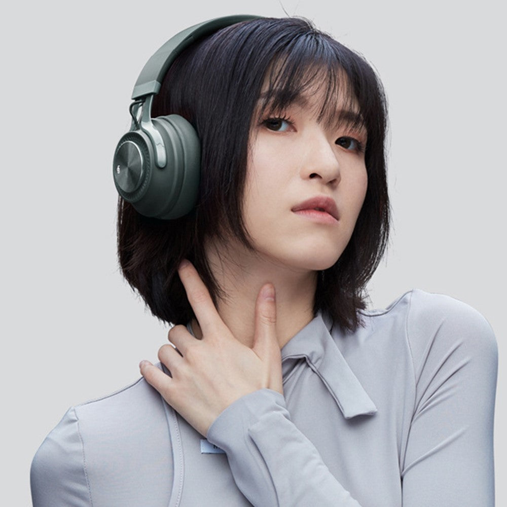 FINGERTIME trådløst headset, foldbart, Bluetooth-kompatibelt, ANC støjreducerende stereo musik-hovedtelefon