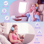BT029C Bluetooth-kompatibelt trådlöst headset med avtagbar mikrofon RGB LED justerbara huvudmonterade hörlurar barn stereo musik kattöra fällbara hörlurar