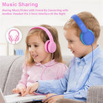 GORSUN GS-E66V Kids 3.5mm Wired Headphone with Detachable Cat Ears Decor Foldable Children Headset
