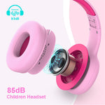 GORSUN GS-E66V Kids 3.5mm Wired Headphone with Detachable Cat Ears Decor Foldable Children Headset