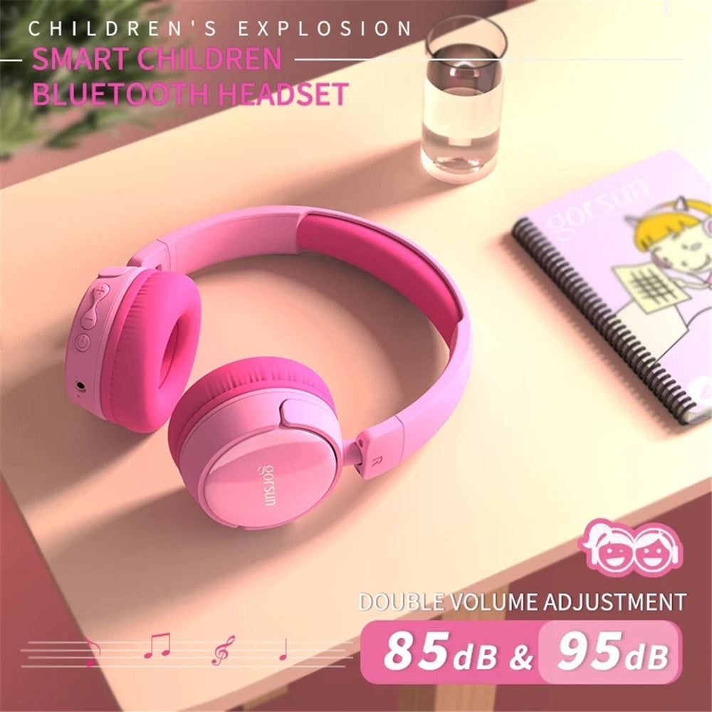 GORSUN GS-E62 Ear-Cover Children Bluetooth-compatible Headset Folding Headphones Wireless Earphones for Mobile Phone Tablet PC