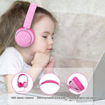 GORSUN GS-E62V Cat Ear Decor Folding Children Headphone Wired HiFi Earphone Over-ear Kid Headset