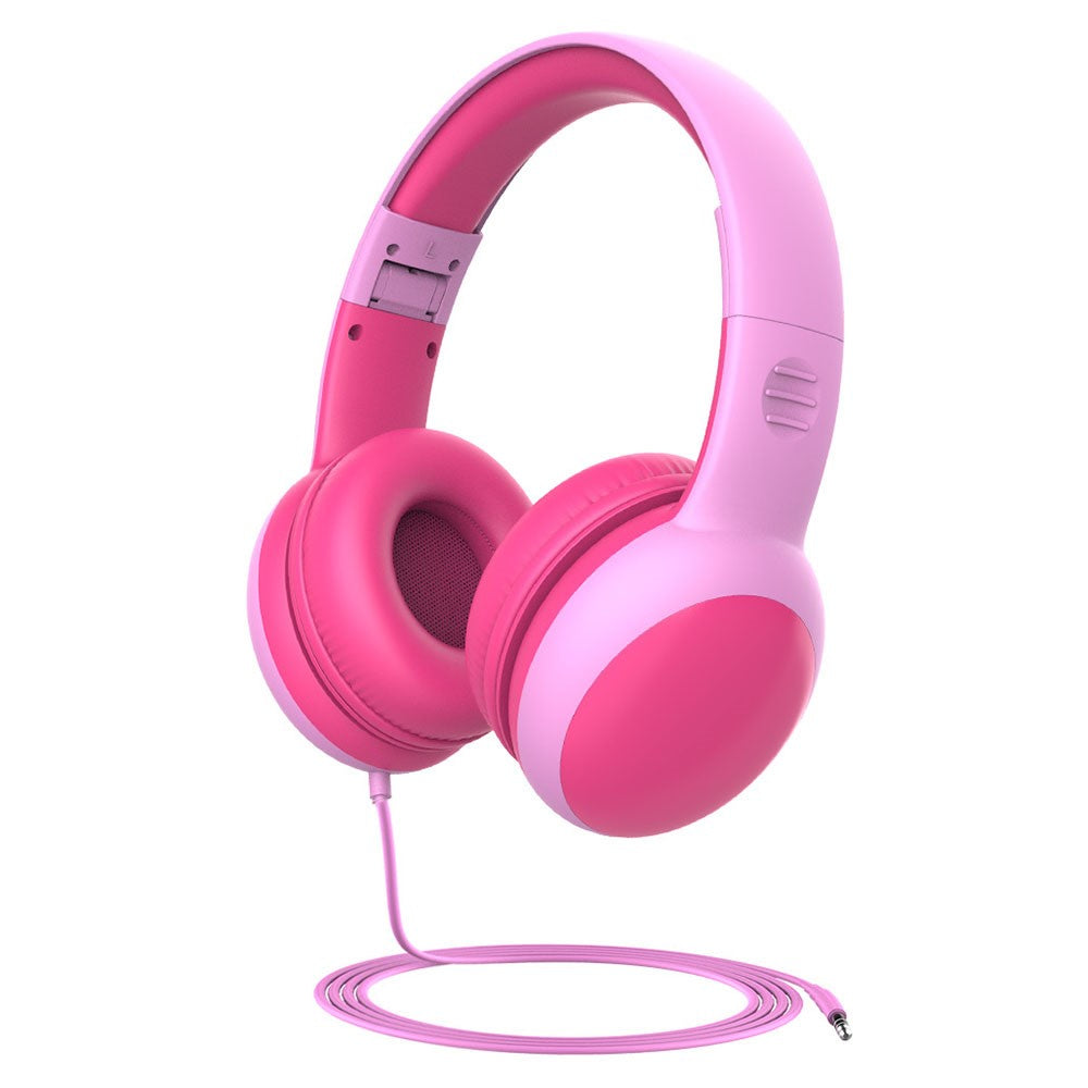 GORSUN GS-E61V 3.5mm Wired Kids Headphone Foldable Children Music Headset with Detachable Cat Ears Decor