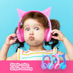 GORSUN GS-E61 Kids Over-ear Bluetooth-compatible Headphone Foldable Earphone Children Music 3.5mm AUX Headset with Detachable Cat Ears Decor