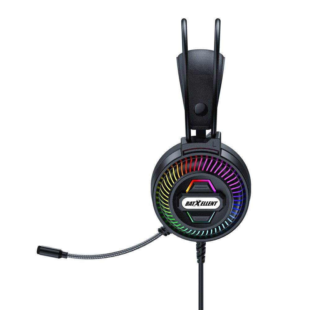 BATXELLENT H46 RGB-belysning Kabelforbundne hovedtelefoner Gaming Headset med Mikrofon