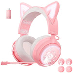 SOMIC GS510 2.4G Trådløst Over-Ear E-sports Headset Søde Katteører RGB LED Lys Musik Gaming Live Headset