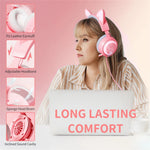 SOMIC GS510 2.4G Trådløst Over-Ear E-sports Headset Søde Katteører RGB LED Lys Musik Gaming Live Headset